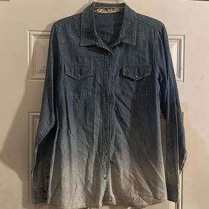 Jones New York Jeans Jean Shirt with Faded Bottom
